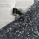 Бархат гладкий "Серый" с пайетками