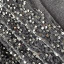 Бархат гладкий "Серый" с пайетками