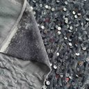 Бархат гладкий "Серый" с пайетками