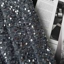 Бархат гладкий "Серый" с пайетками