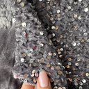 Бархат гладкий "Серый" с пайетками