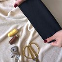 Трикотаж вискозный 290 гр "Черный" с начесом
