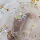 Сетка с вышивкой "Кремовый"