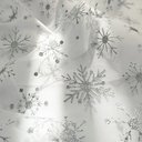 Серебряные снежинки на белом еврофатине