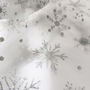 Серебряные снежинки на белом еврофатине