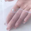 Фатин с бусинами "Белый"