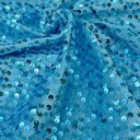 Бархат гладкий "Небесно- голубой" с пайетками