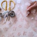 Сетка с цветами "Бледно- розовый"