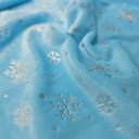 Мех Вельбоа "Снежинки" голубой