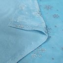 Мех Вельбоа "Снежинки" голубой