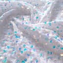 Бархат гладкий "Белый" с перламутровыми пайетками