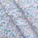 Бархат гладкий "Белый" с перламутровыми пайетками