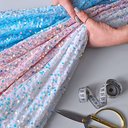 Бархат гладкий "Белый" с перламутровыми пайетками