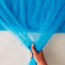 Фатин с бусинами "Голубой"