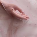 Фатин с бусинами "Пудра"