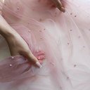 Фатин с бусинами "Пудра"