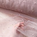 Фатин с бусинами "Пудра"