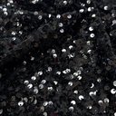 Бархат гладкий "Черный" с пайетками