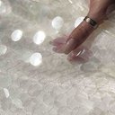 Пайетки прозрачные на сетке "Молочный"