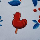 Габардин "Принт 6" русалочка на белом