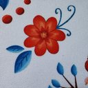 Габардин "Принт 6" русалочка на белом