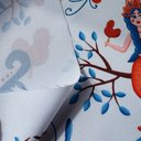 Габардин "Принт 6" русалочка на белом