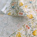 Хлопок с принтом "Птенцы"