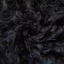 Сетка с 3D цветами розы "Чёрный"