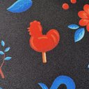 Габардин "Принт 7" русалочка на черном