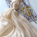 Органза крэш кристалл "Бисквитный"