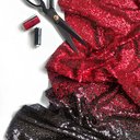 Пайетки Омбре Черные с Красным