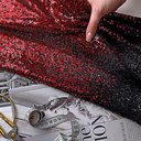 Пайетки Омбре Черные с Красным