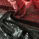 Пайетки Омбре Черные с Красным