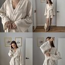 Лён с вышивкой из бисера "Бежевый"