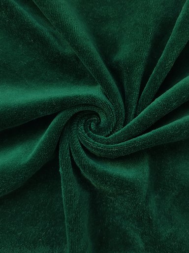 Велюр хлопковый "Темный изумруд"
