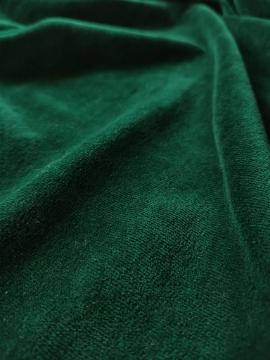 Велюр хлопковый "Темный изумруд"