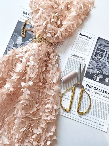 Сетка с цветами гортензия "Кремовый"