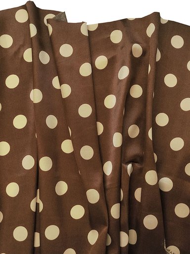 Атлас молочный шоколад в бежевый горошек кр