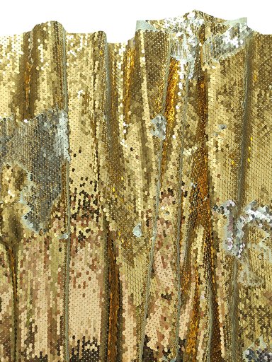 Пайетки глянцевый "Золото на серебре"