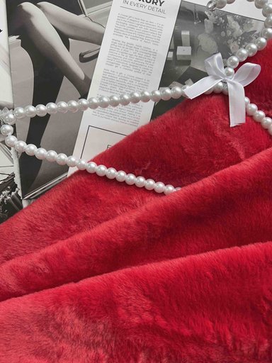 Мех искусственный "Красный"