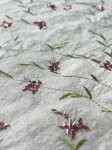 Лён с вышивкой "Полевые цветы"