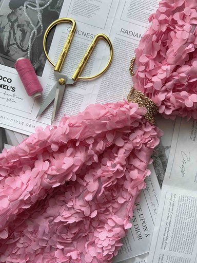 Сетка с цветами гортензия "Розовый"