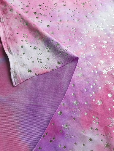 Плюш Минки сиренево- розовый "Звездочки"