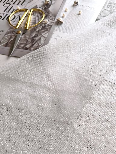 Еврофатин Luxe "Молочный" с серебристым глиттером