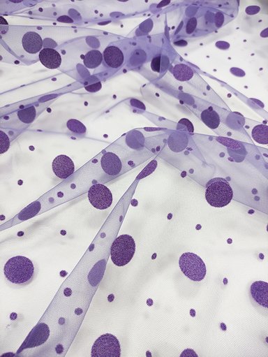 Еврофатин Luxe "Фиолетовый" в крупный горошек и точки