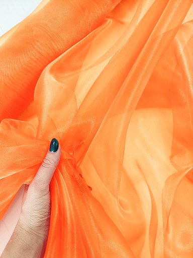 Органза "Оранжевый неон"