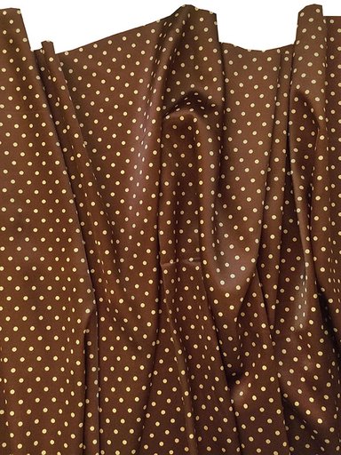 Атлас "Молочный шоколад в мелкий бежевый горошек"