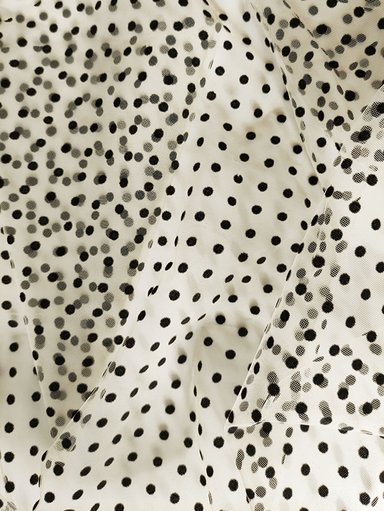 Еврофатин Luxe телесный в черный горошек