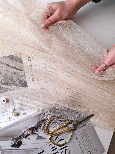 Еврофатин премиум "Телесный" с мелким глиттером