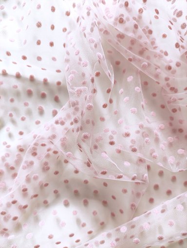 Еврофатин Luxe "Пудра" в мелкий горошек